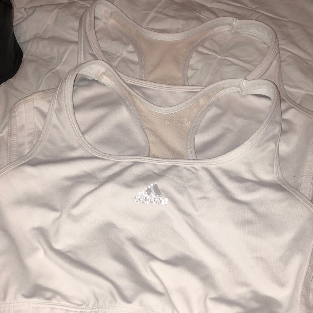 Adidas White Sports Bra
